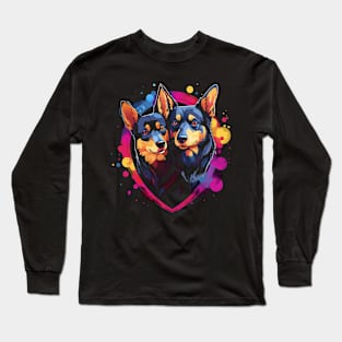 Australian Kelpie Couple Valentine Long Sleeve T-Shirt